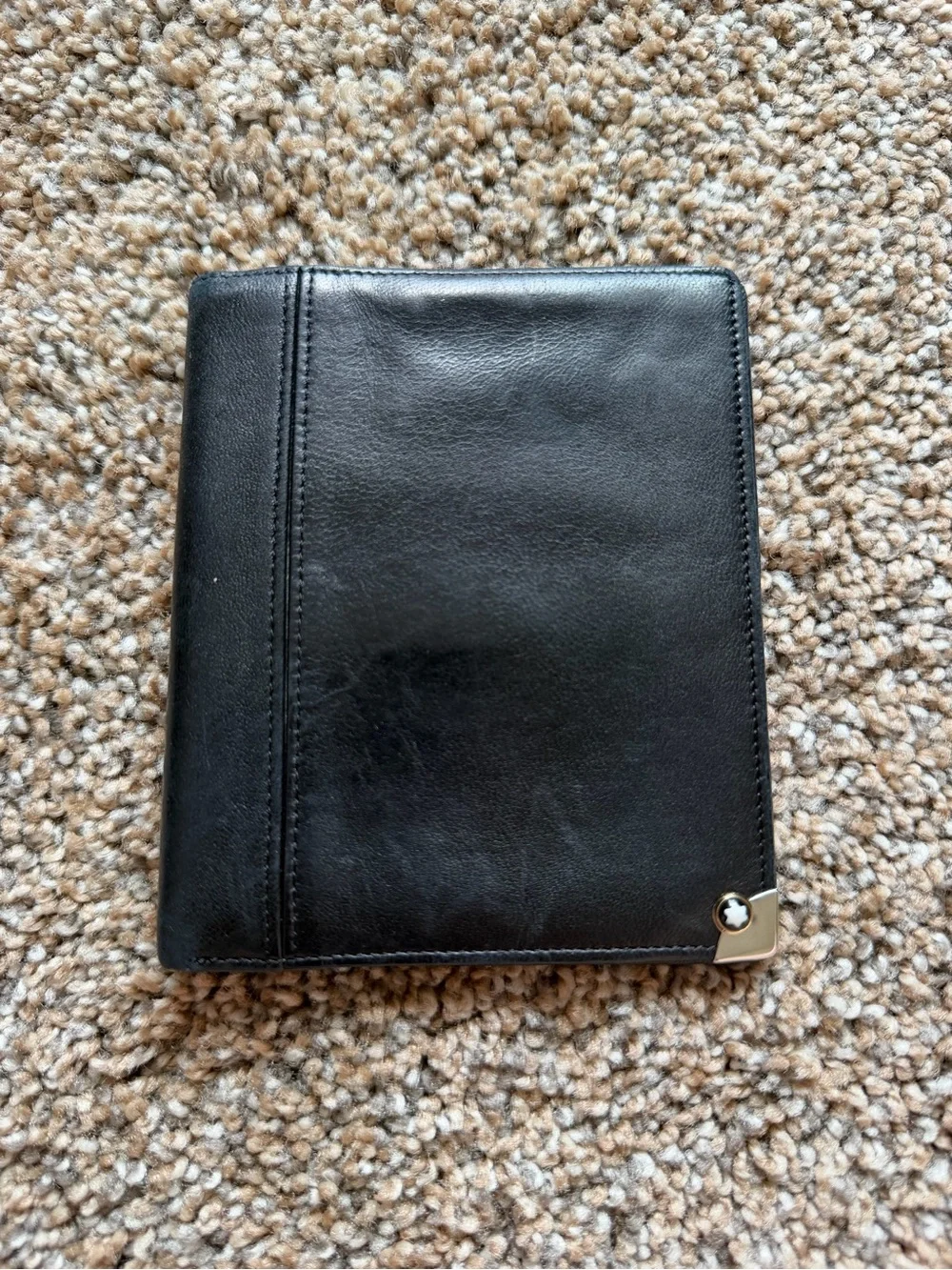 MONTBLANC Black Leather Luxury Bi-Fold Wallet with Card Slots